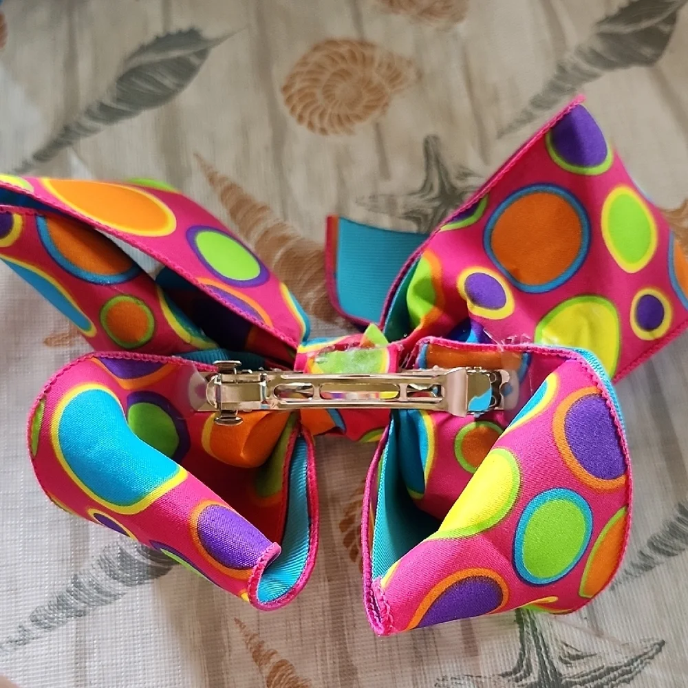 Colorful Polka Dot Kids Hair Bow